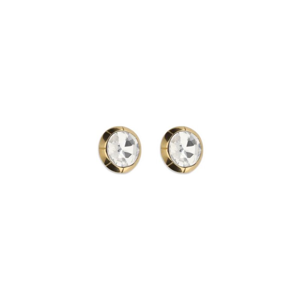 Alessandra Rich Women Round Crystal Clip-On Earrings